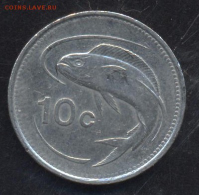 Мальта 10 центов 1991 г.16.05.15 г. 22-00 МСК. - Мальта 10 ц.