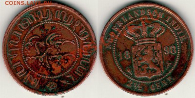 2 цента 1898, Голландская Индия - до 06.07 21-00 мск - ind1898