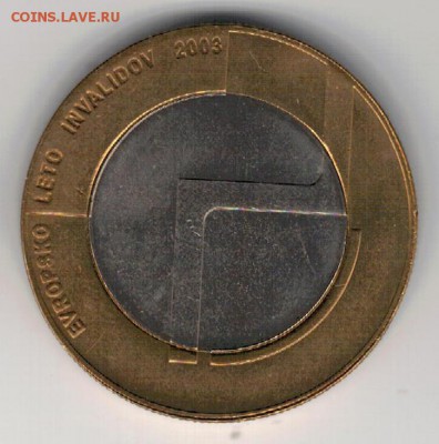 СЛОВЕНИЯ 500 ТОЛАРОВ 2003 ГОД ИНВАЛИДОВ 21.05 В 22Ч (Б149) - 4-сл