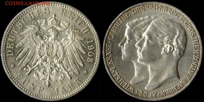 5 марок 1903 Саксония-Веймар-Айзенах до 21.05.15 22.00мск - Панорама3