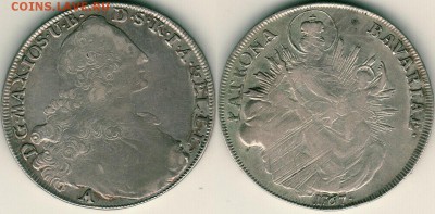 Бавария, талер 1767, с 200р! - до 22-00мск 20.05 - bav-1t-1767
