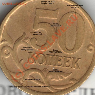 50 копеек 2005 СП - 50kop05sp-rev222