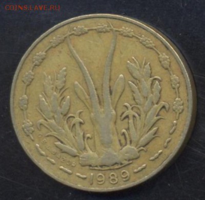 З. Африка 5 франков 1989 г.19.05.15 г. 22-00 МСК. - З. Африка1