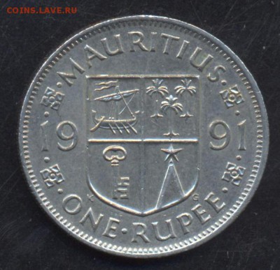 Маврикий 1 рупия 1991 г.19.05.15 г. 22-00 МСК. - Маврикий1