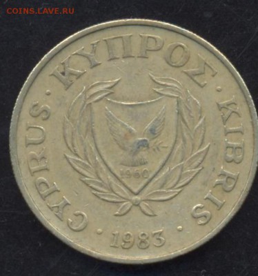 Кипр 10 центов 1983 г. 19.05.15 г. 22-00 МСК. - Кипр 10 83 1