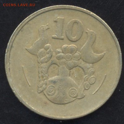 Кипр 10 центов 1983 г. 19.05.15 г. 22-00 МСК. - Кипр 10 83