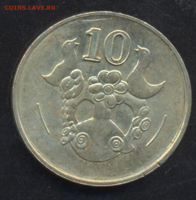 Кипр 10 центов 2004 г. 19.05.15 г. 22-00 МСК. - Кипр 10