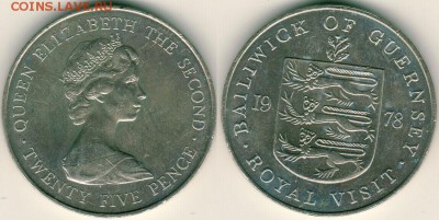 Гернси, 25 пенсов 1978 - до 22-00мск 20.05 - gue-25p-1978