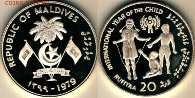 Мальдивы, 10 руфий 1979, пруф,  с 200р! - до 22-00мск 20.05 - mal-20r-1979