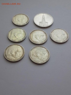 Марки Германии 1935 - 1939 гг. - Германия 2 и 5 марок  (4)