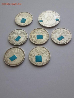 Марки Германии 1935 - 1939 гг. - Германия 2 и 5 марок  (2)