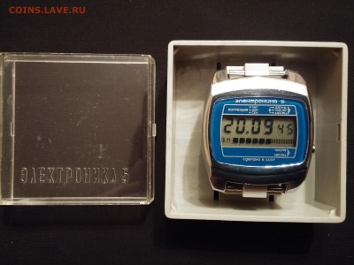 Часы наручные Электроника 5 СССР 1980г №2 до 24.05 22:00 - Э5-202-син-4