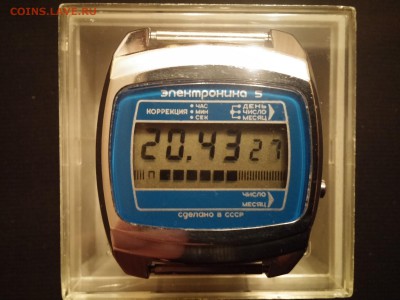 Часы наручные Электроника 5 СССР 1980г №2 до 24.05 22:00 - Э5-202-син-1