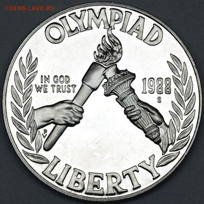 США_памятный серебряный доллар 1988(S); до 19.05_22.00мск - 9918