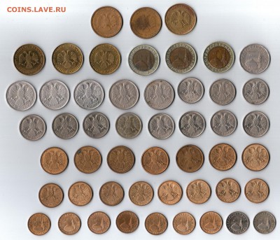 50 монет 10,50к,1,5,10,20,50р 91-93г разные МД - 23.05.15 - 16