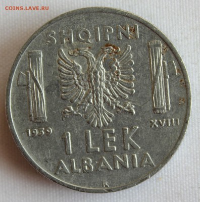 С 1 руб. АЛБАНИЯ 1 лек 1939г.ИТАЛЬЯНСКАЯ ОККУПАЦИЯ до 26.5 - IMG_5444.JPG