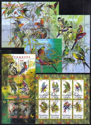 Марки мира мл Попугаи до 23.05 22.00мск - Марки мира мл Попугаи