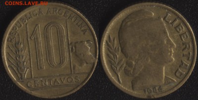 Аргентина 10 сентаво 1944 до 22:00мск 25.05.15 - Аргентина 10 сентаво 1944