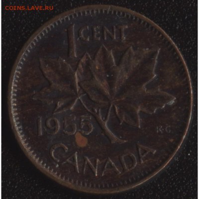 Канада 1 цент 1955 до 22:00мск 25.05.15 - kanada-1-cent-1955-goda