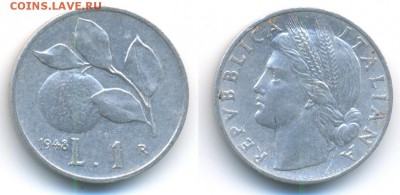 Италия 1 лира 1948	 до 	27.05.15	 22:00 МСК - Х_10