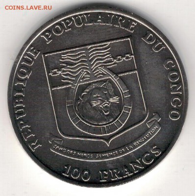 Конго 100 франков 1991 Олимпиада 25.05.15 в 22.00мск (Б135) - 4-к1