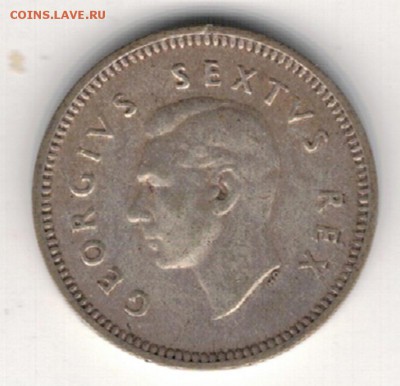 Ag Ю.Африка 3 пенса 1948 до 25.05.15 в 22.00мск (Б57) - 5-ю48