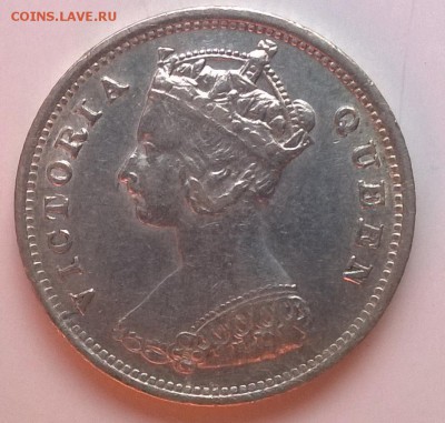 Брит. Гонконг 10 центов 1901 года. На оценку. - Без имени-4