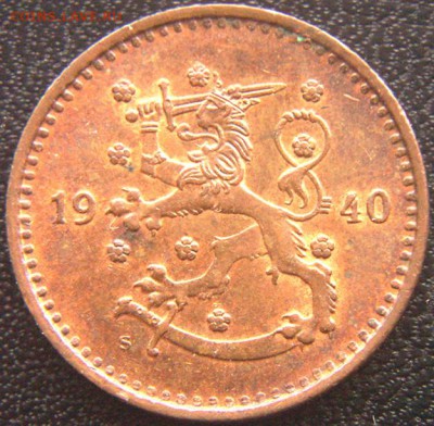 Финская марка 1940. Отличная редкая монета; до 23.05_22.04мс - 9844