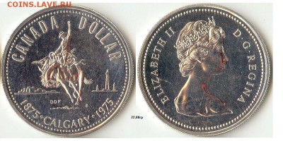Доллар 1975г Канада 100 лет Калгари до 28.05.15 в 22.10 - долларКанада1975