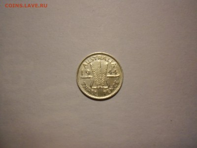 Австралия 3 пенса 1944г серебро - австрал-1.JPG