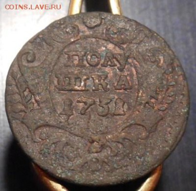 полушка 1731 г гурт копейки 1728-1729 г - DSCN2910.JPG