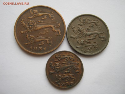 ЭСТОНИЯ 1 сент 1929, 2 сенти 1934, 5 сенти 1931. До 27.05. - 018.JPG