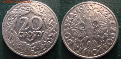 Польша 20 грошей 1923: до 29.05.15 в 22.00 - Польша 20 гр 1923    436