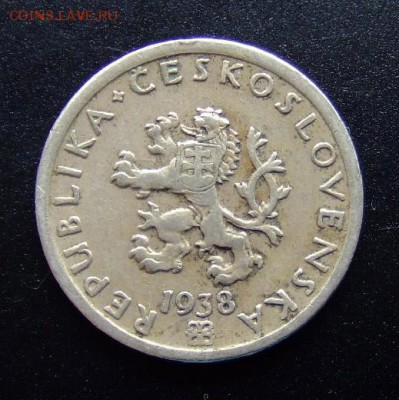 4 - Чехословакия 20 геллеров (1938) №1 А