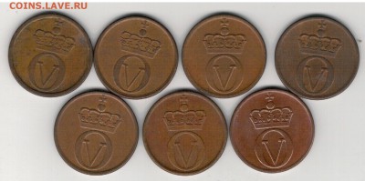 НОРВЕГИЯ 2 ЭРЕ 1959-71 (8ШТ) ТЕТЕРЕВ 28.05 В 22.00МСК (Б188) - 4-н2э