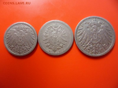 10 и 5 пфеннигов 1899 г, 1875, 1893, II рейх 27.05.15 22.00 - SAM_3551.JPG