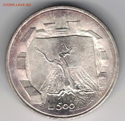 Ag САН-МАРИНО 500 ЛИР 1976 ДО 28.05 В 22.00МСК (Б144) - 5-с1