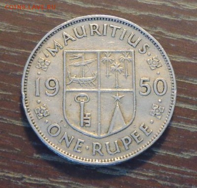 БРИТ. МАВРИКИЙ - 1 рупия 1950 до 31.05, 22.00 - маврикий 1 рупия 1950 король Георг 6 -1