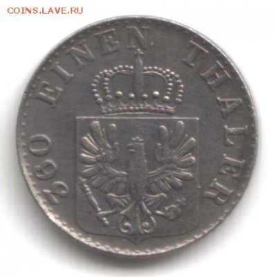 EINEN THALER-1 PFENNING 1865 - vs 4