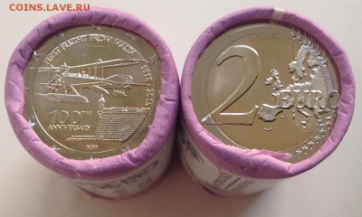 Монеты евро и других стран Европы и мира. - 2 евро Мальта 2015 100 лет полету.JPG