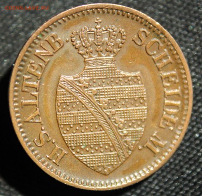 С 1 руб. САКСЕН-АЛЬТЕНБУРГ I пфенниг 1865г. UNC до 1.06. - IMG_5612.JPG