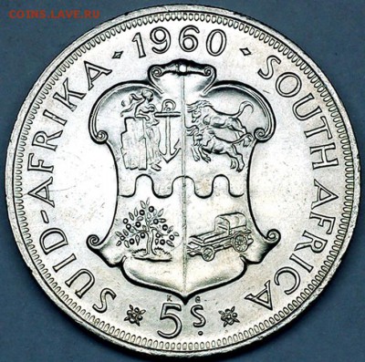 ЮАР_памятная крона 1960. Отличное серебро; до 28.05_22.02мск - 9960