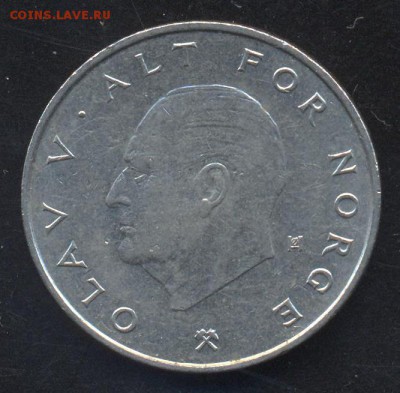 Норвегия 1 крона 1977 г. 29.05.15 г. 22-00 МСК. - Норвегия
