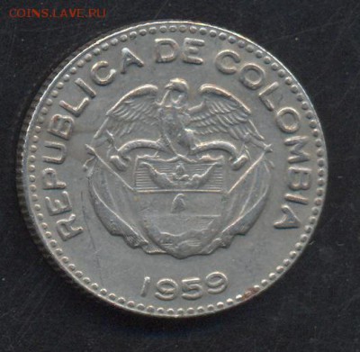 Колумбия 10 центаво 1959 г. 29.05.15 г. 22-00 МСК. - Колумбия1