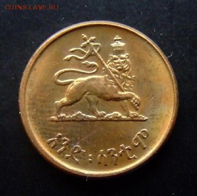 4 - Эфиопия 1 цент (1936) (XF+) штемп. блеск №2 Р