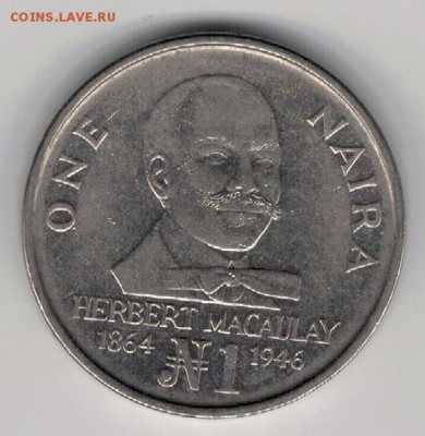Нигерия найра 1991 Герберт Маколей 01.06.15 в 22.00мск (Б186 - 1-1н1