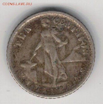 Ag Филиппины 10 сентаво 1945 до 01.06.15 в 22ч (9116) - 5-ф45а