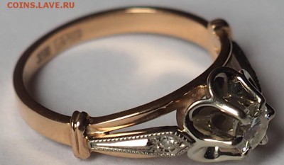 ЗОЛОТОЕ КОЛЕЧКО 1 БРИЛ. 2 АЛМАЗА НА ОЦЕНКУ - P5280003.JPG