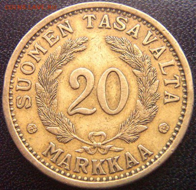 Финляндия_20 марок 1935. Нечастая монета; до 28.05_22.12мск - 9491