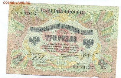 3 рубля 1919 (северная россия) до 1.06.15 21.00 МСК - 146_1_1